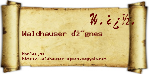 Waldhauser Ágnes névjegykártya