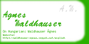 agnes waldhauser business card