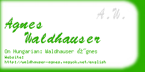 agnes waldhauser business card